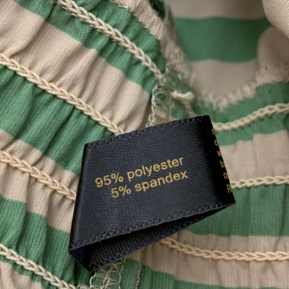 Outback Red Women's Top X-Small Green Beige Sleeveless Striped - Picture 8 of 9